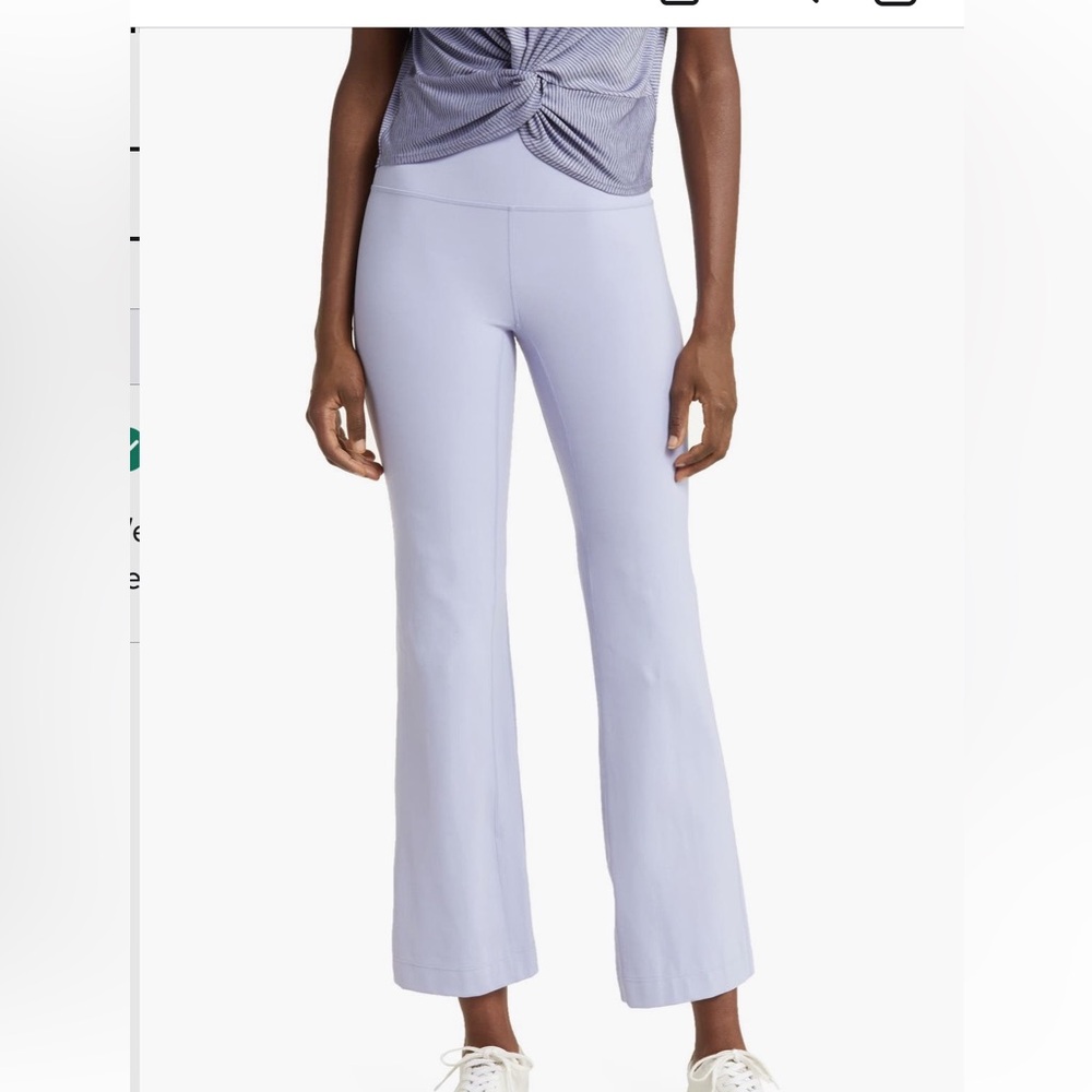 Zella Studio Luxe High Waist Lilac Purple Flare Ankle Pants